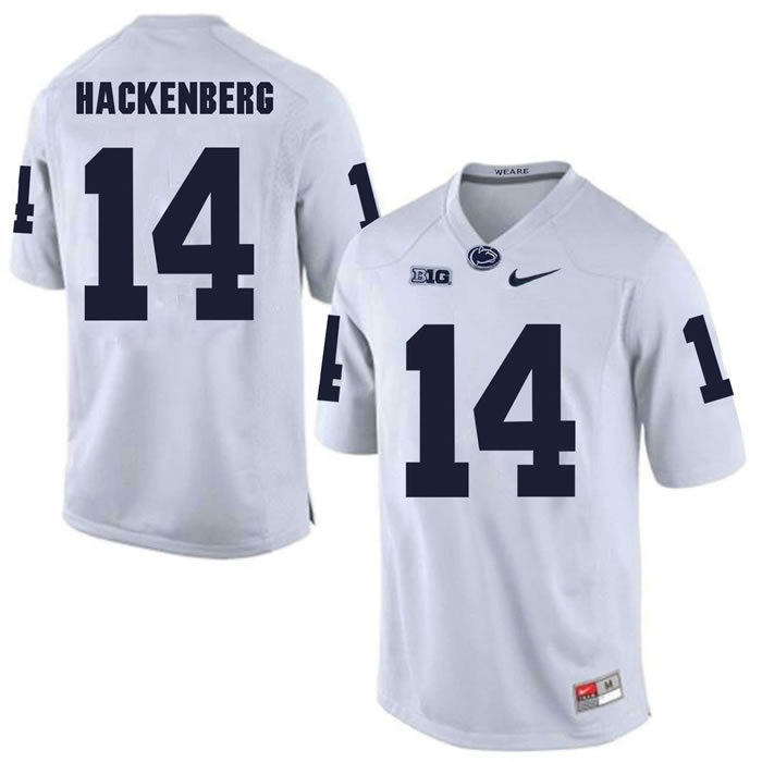Penn State Nittany Lions #14 Christian Hackenberg White College Football Jersey